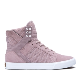 Supra Mens SKYTOP Mauve High Top Shoes | CA-25535